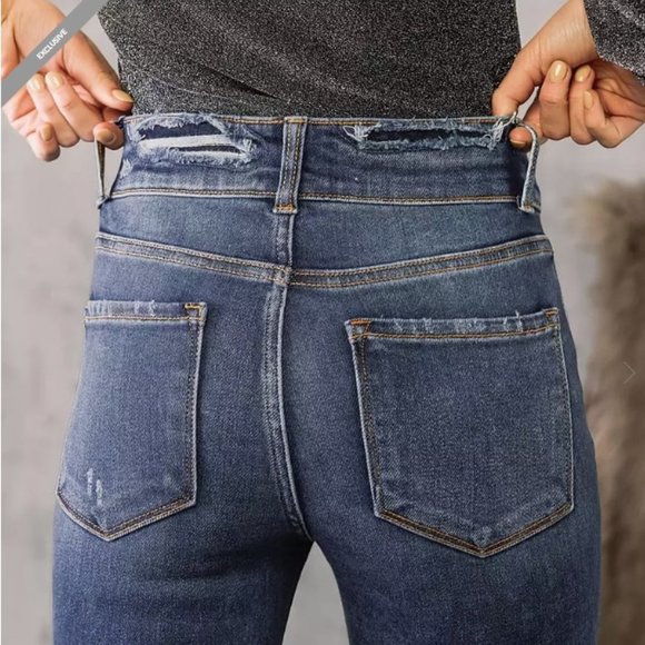 NEW! BUCKLE Bridge by GLY Elliot High Rise Ankle Skinny Stretch Jeans Raw Hem 25 - Picture 14 of 14